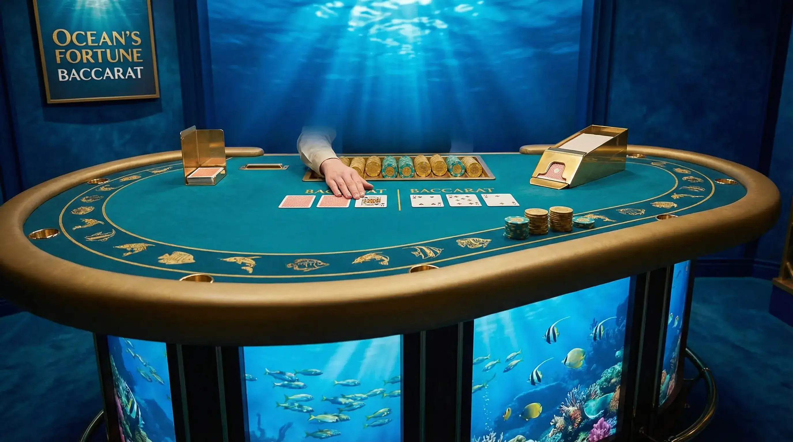 Mesa de Bacará elegante no superbet entrar